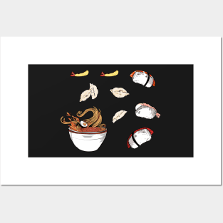 Sushi - All you can eat stickers pack Posters and Art